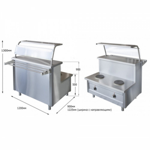 Прилавок для первых блюд ITERMA МЭ-1-1200/900