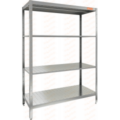 Стеллаж нержавеющий кухонный перфорированный HICOLD НСК-6/4 П