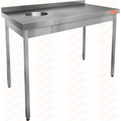 Стол производственный пристенный с бортом для сбора отходов HICOLD НДСО-15/7БЛ