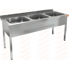 Ванна моечная 3-х секционная HICOLD НСО3м-16/6Б