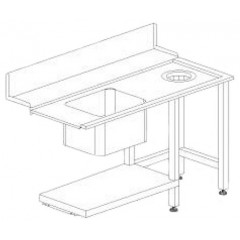 Стол для грязной посуды DIHR Т80E DX правый