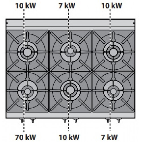 Плита газовая ANGELO PO 2N0FAA