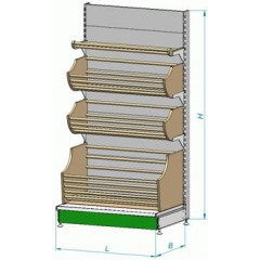 Стеллаж пристенный прямой хлебный КУПЕЦ 1000х500х2200 (300-400-400х500) МАРИХОЛОДМАШ