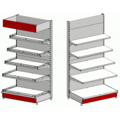 Стеллаж пристенный прямой КУПЕЦ 600х500х1800 (300-400-400) МАРИХОЛОДМАШ