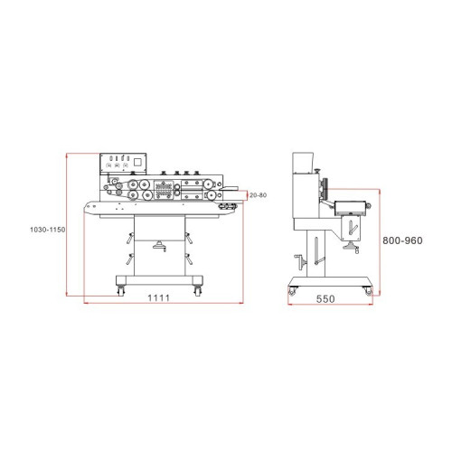 Конвейерный запайщик пакетов HUALIAN FRM-1120W