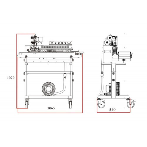 Конвейерный запайщик пакетов HUALIAN FRSC-1010III