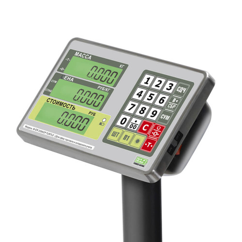 Весы напольные M-ER 335 ACPU-60.10 "TURTLE" с расчетом стоимости товара LCD
